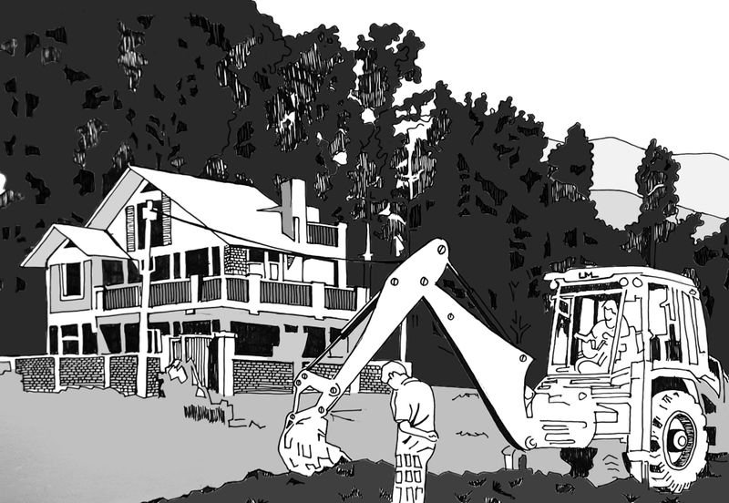 देहरादुन में मैला सड़कों और निवासी हास्य